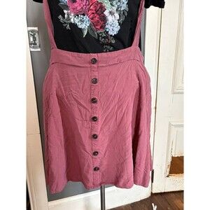 Torrid size 4 pink mauve mini challis skirt overalls
